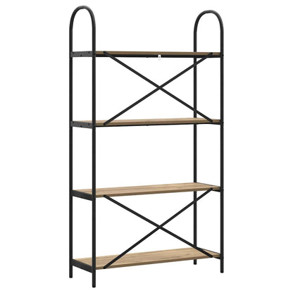 Bookshelf 4-Tier 80 x 30 x 146 cm Engineered wood Artisan Oak