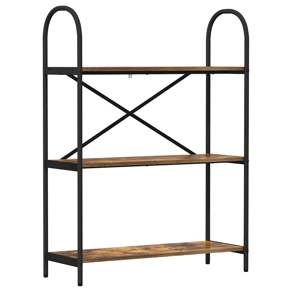 Bookshelf Smoked Oak 80 x 30 x 109 cm Engineered wood