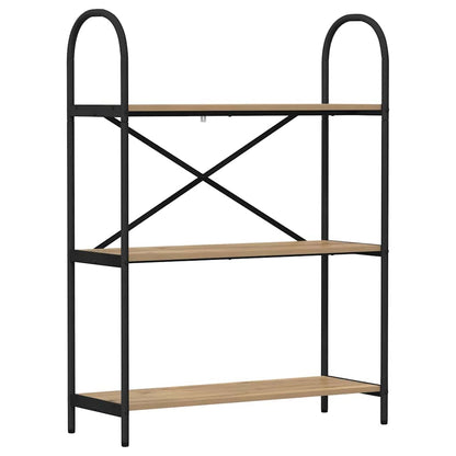Bookshelf 3-Tier 80 x 30 x 109 cm Engineered wood Artisan Oak