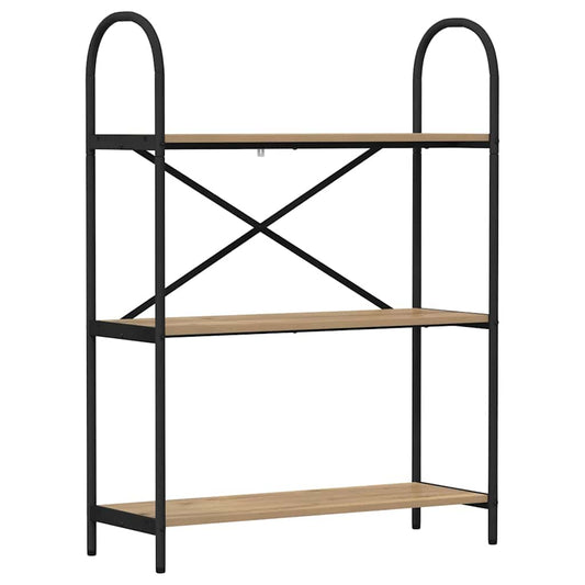 Bookshelf 3-Tier 80 x 30 x 109 cm Engineered wood Artisan Oak