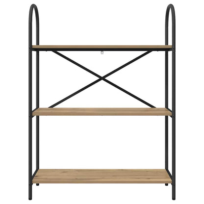 Bookshelf 3-Tier 80 x 30 x 109 cm Engineered wood Artisan Oak