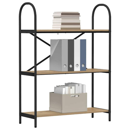 Bookshelf 3-Tier 80 x 30 x 109 cm Engineered wood Artisan Oak