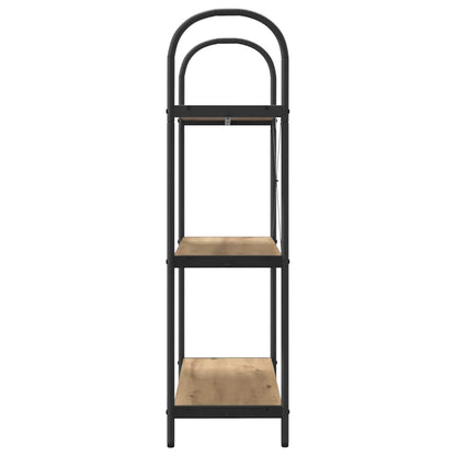 Bookshelf 3-Tier 80 x 30 x 109 cm Engineered wood Artisan Oak