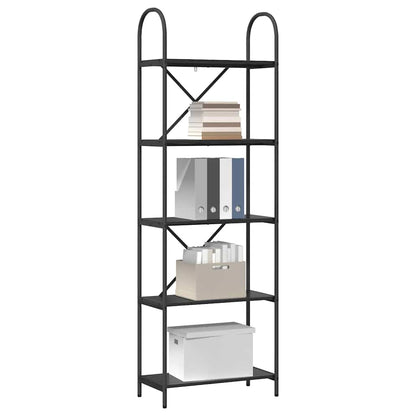 Bookshelf Black Oak 60 x 30 x 183 cm Engineered wood