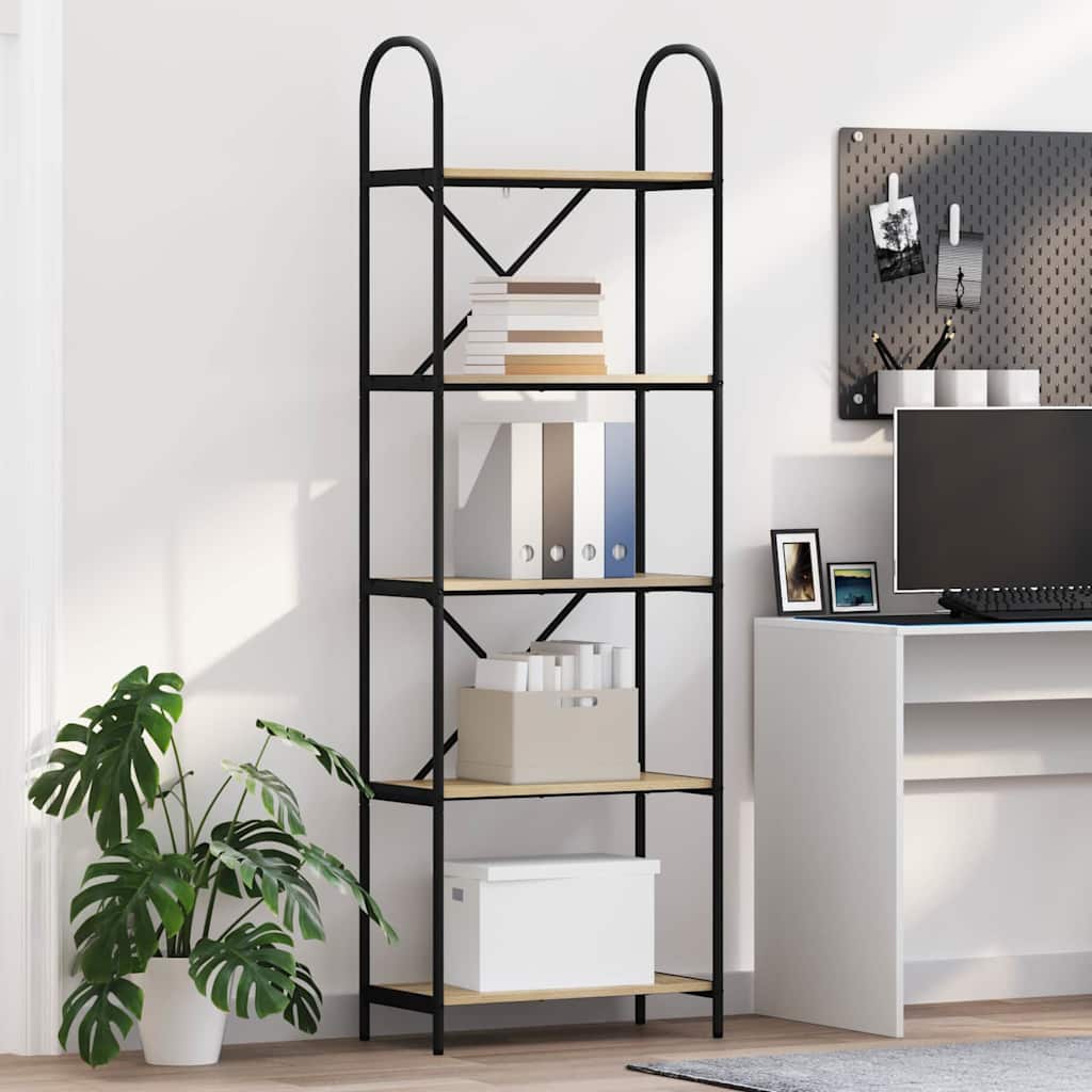 Bookshelf Sonoma Oak 60 x 30 x 183 cm Engineered wood