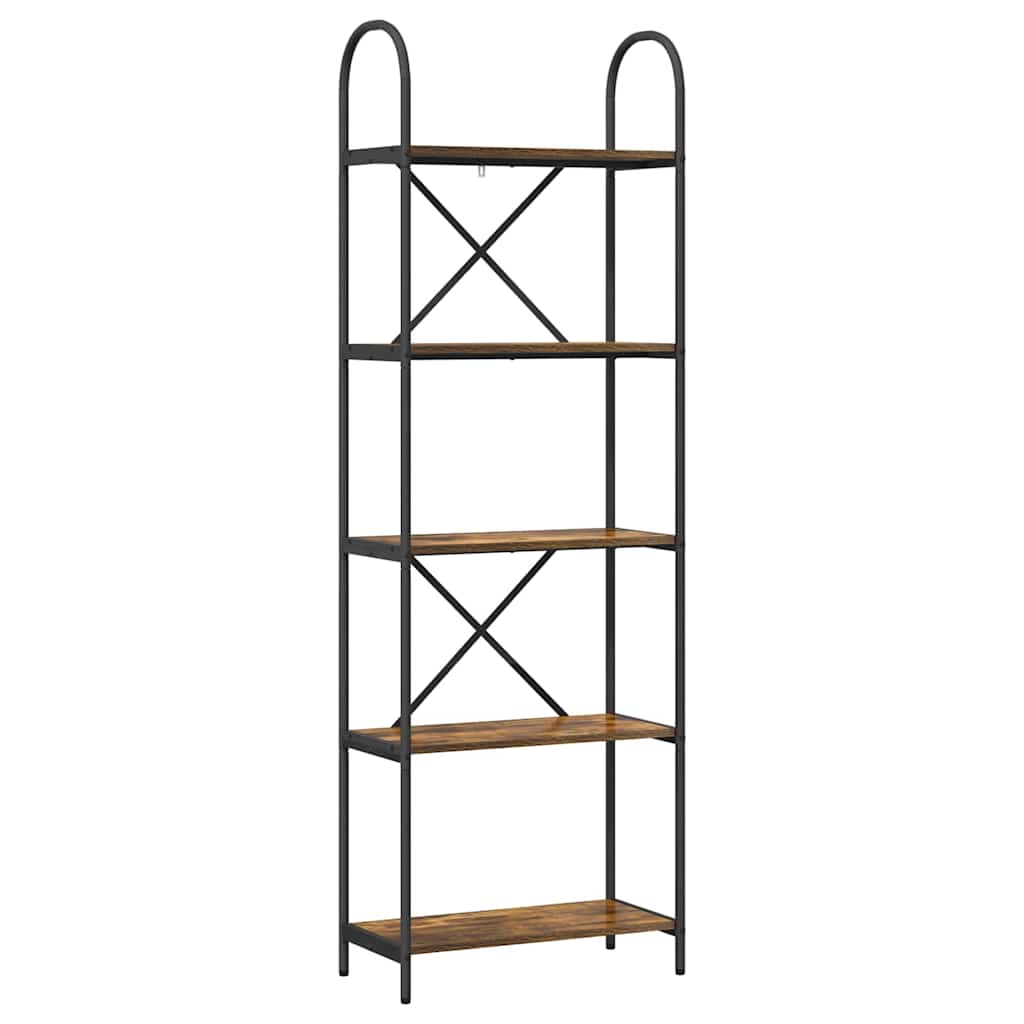Bookshelf Smoked Oak 60 x 30 x 183 cm Engineered wood