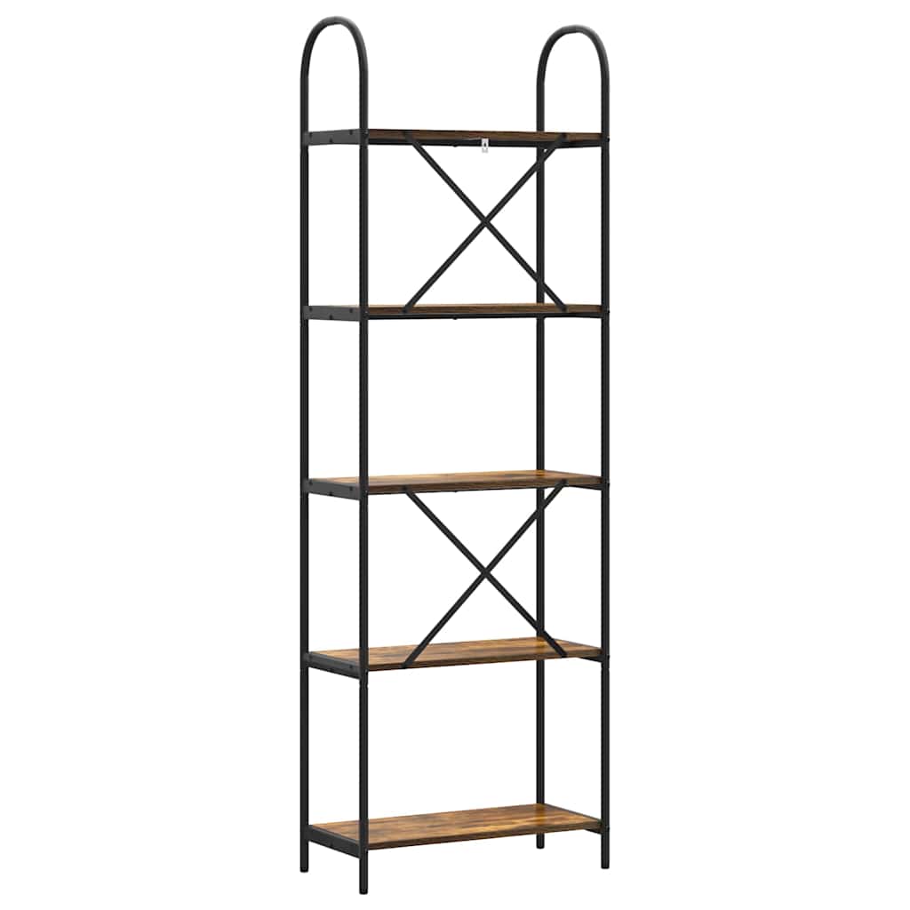 Bookshelf Smoked Oak 60 x 30 x 183 cm Engineered wood