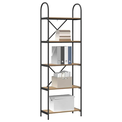 Bookshelf 5-Tier 60 x 30 x 183 cm Engineered wood Artisan Oak