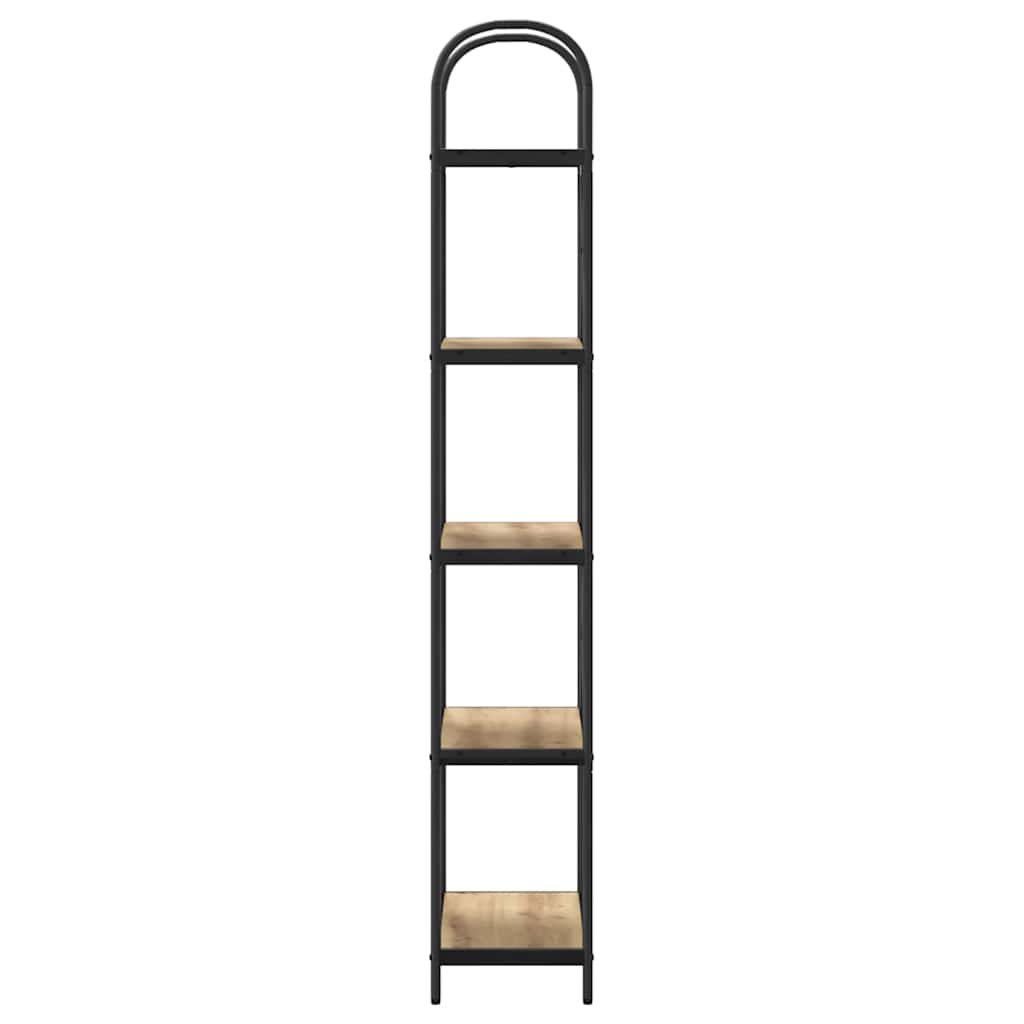 Bookshelf 5-Tier 60 x 30 x 183 cm Engineered wood Artisan Oak