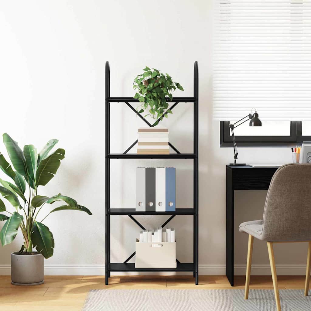 Bookshelf Black Oak 60 x 30 x 146 cm Engineered wood