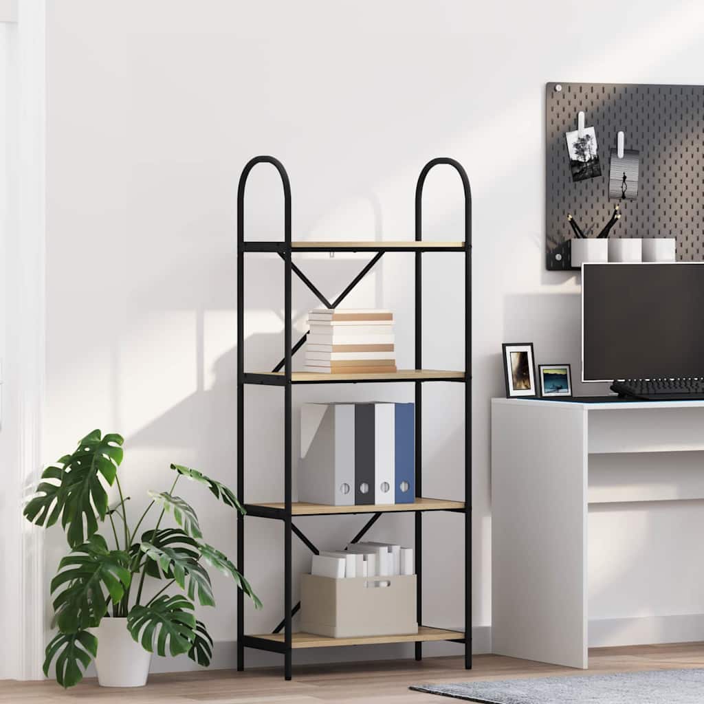 Bookshelf Sonoma Oak 60 x 30 x 146 cm Engineered wood
