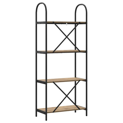 Bookshelf 4-Tier 60 x 30 x 146 cm Engineered wood Artisan Oak