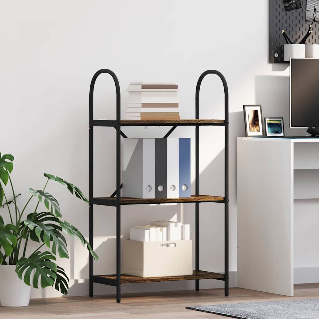 Bookshelf Smoked Oak 60 x 30 x 109 cm Engineered wood