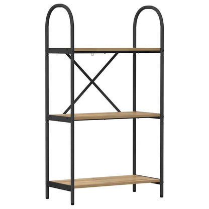 Bookshelf 3-Tier 60 x 30 x 109 cm Engineered wood Artisan Oak