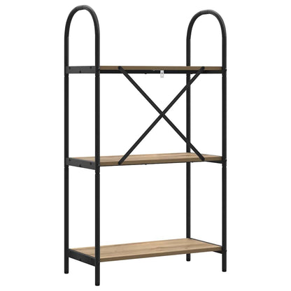 Bookshelf 3-Tier 60 x 30 x 109 cm Engineered wood Artisan Oak