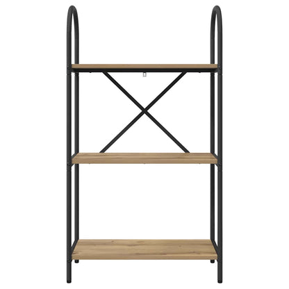 Bookshelf 3-Tier 60 x 30 x 109 cm Engineered wood Artisan Oak