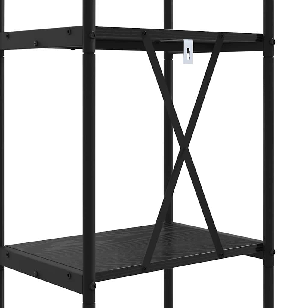 Bookshelf Black Oak 40 x 30 x 183 cm Engineered wood