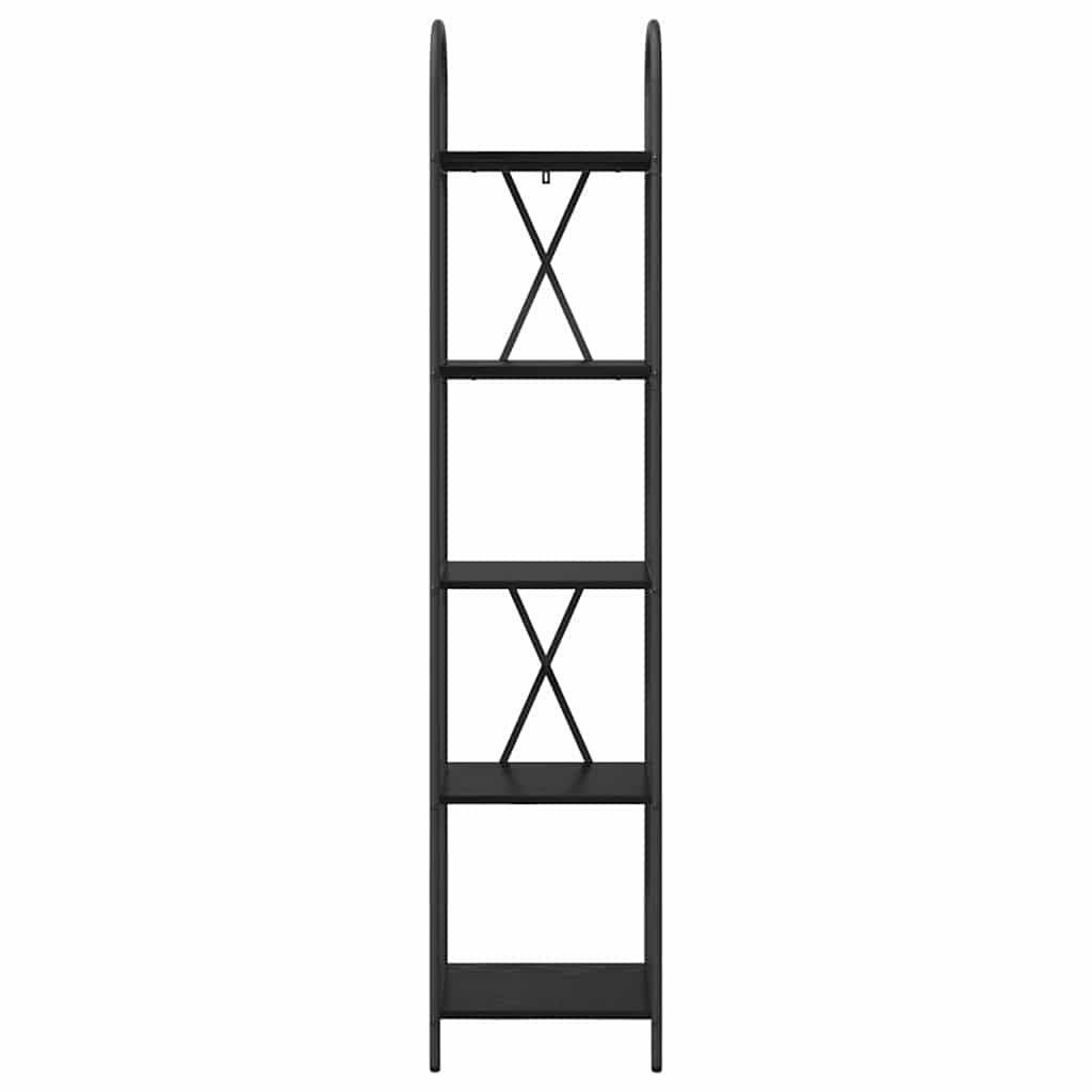 Bookshelf Black Oak 40 x 30 x 183 cm Engineered wood