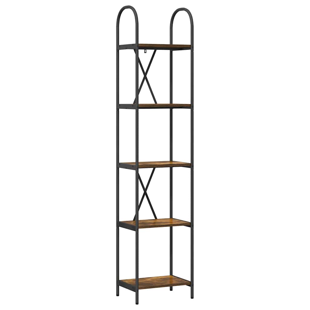 Bookshelf Smoked Oak 40 x 30 x 183 cm Engineered wood