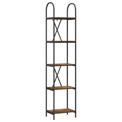 Bookshelf Smoked Oak 40 x 30 x 183 cm Engineered wood