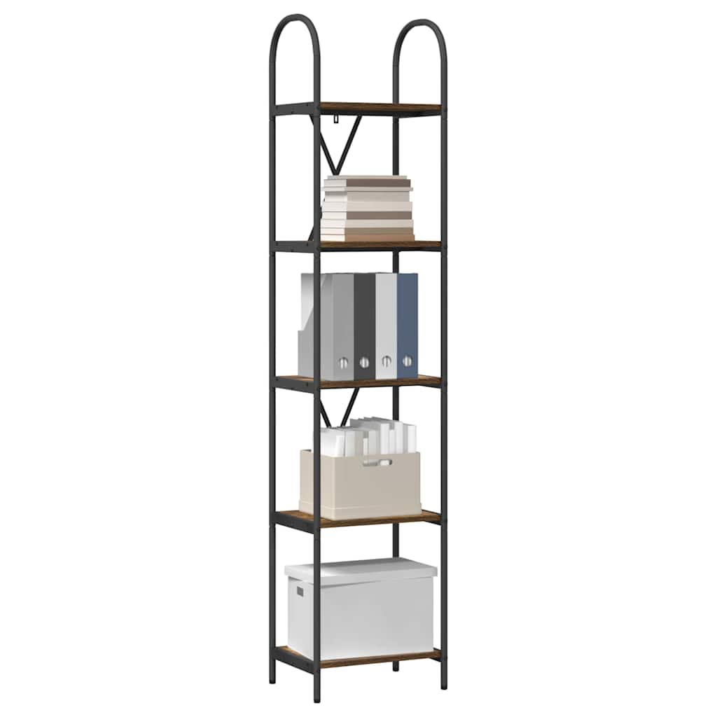 Bookshelf Smoked Oak 40 x 30 x 183 cm Engineered wood
