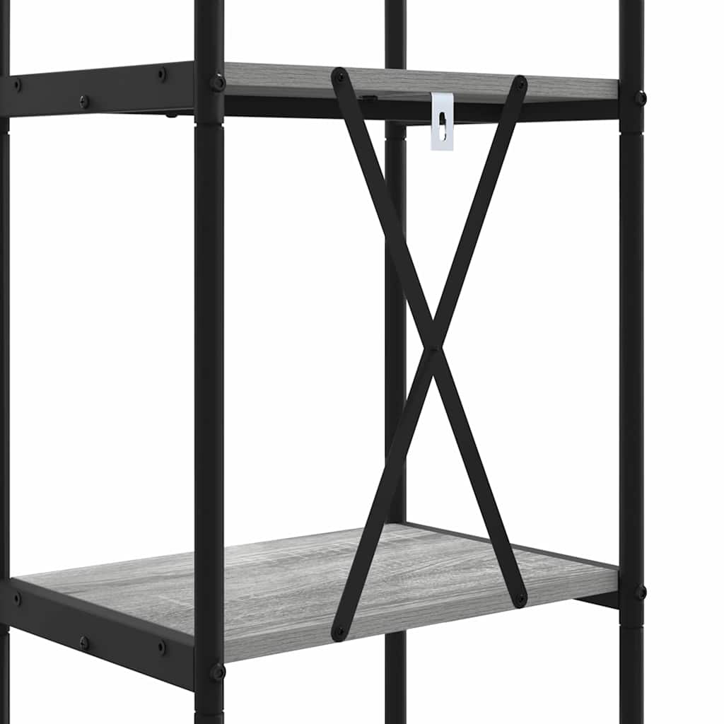 Bookshelf Grey Sonoma 40 x 30 x 183 cm Engineered wood