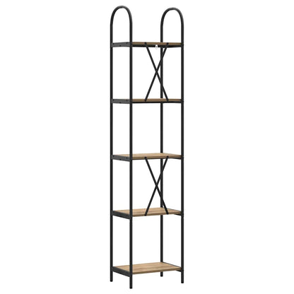 Bookshelf 5-Tier 40 x 30 x 183 cm Engineered wood Artisan Oak