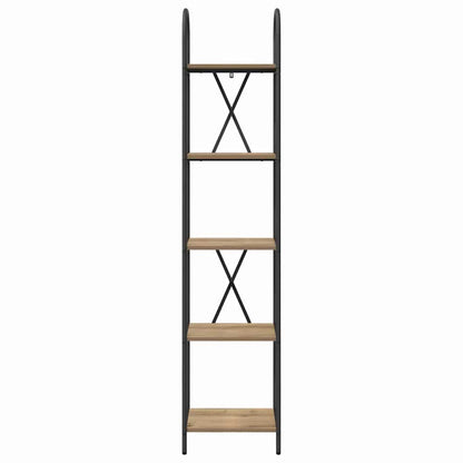 Bookshelf 5-Tier 40 x 30 x 183 cm Engineered wood Artisan Oak