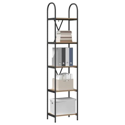 Bookshelf 5-Tier 40 x 30 x 183 cm Engineered wood Artisan Oak