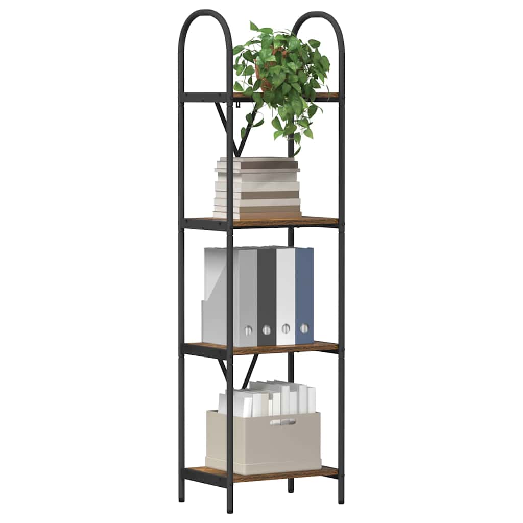 Bookshelf Smoked Oak 40 x 30 x 146 cm Engineered wood