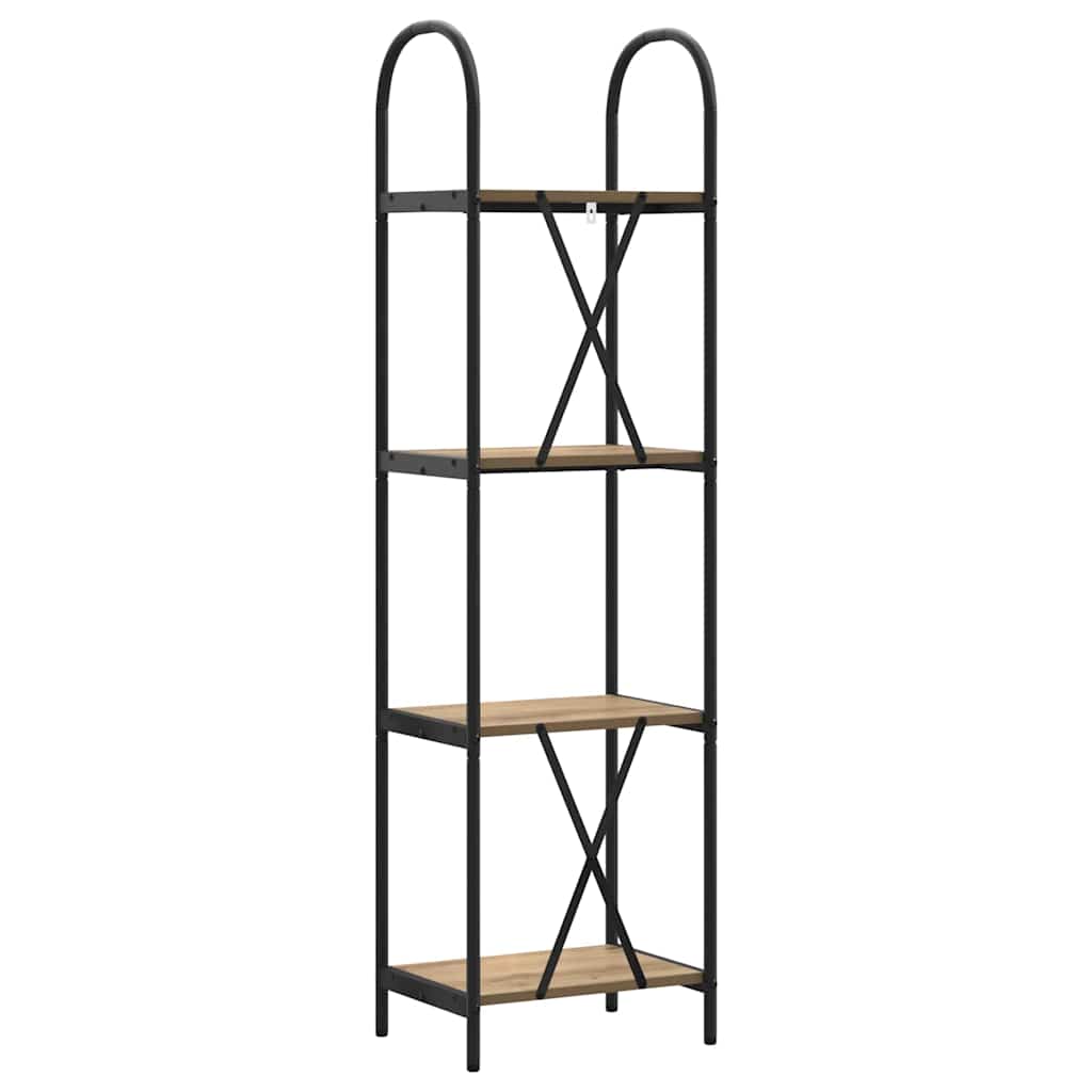 Bookshelf 4-Tier 40 x 30 x 146 cm Engineered wood Artisan Oak