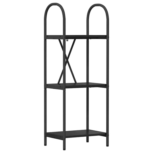 Bookshelf 3-Tier 40 x 30 x 109 cm Engineered wood Black Oak