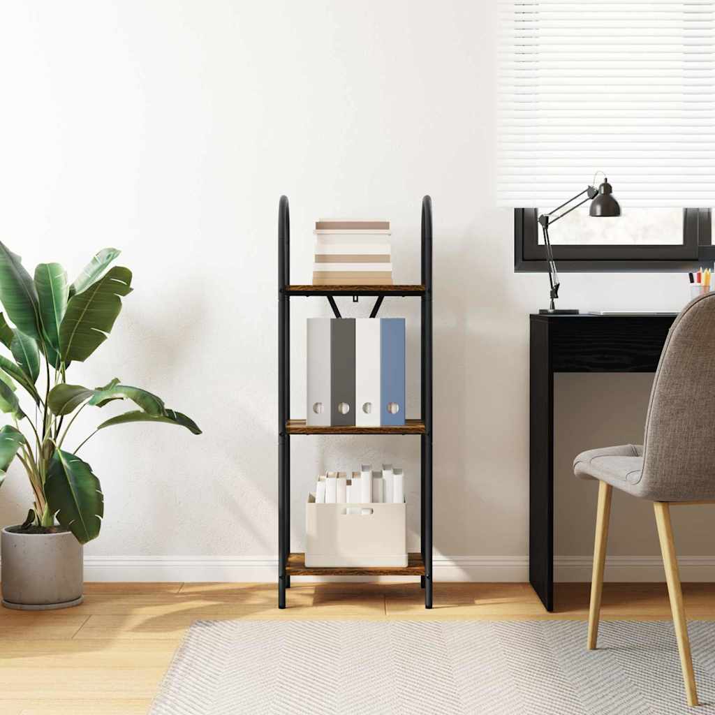 Bookshelf Smoked Oak 40 x 30 x 109 cm Engineered wood