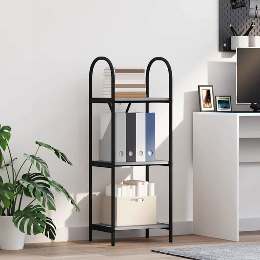 Bookshelf 3-Tier 40 x 30 x 109 cm Engineered wood Grey Sonoma