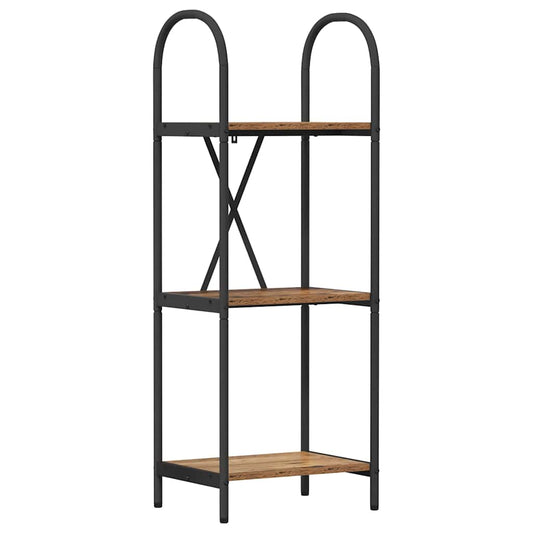 Bookshelf 3-Tier 40 x 30 x 109 cm Engineered wood Old Wood