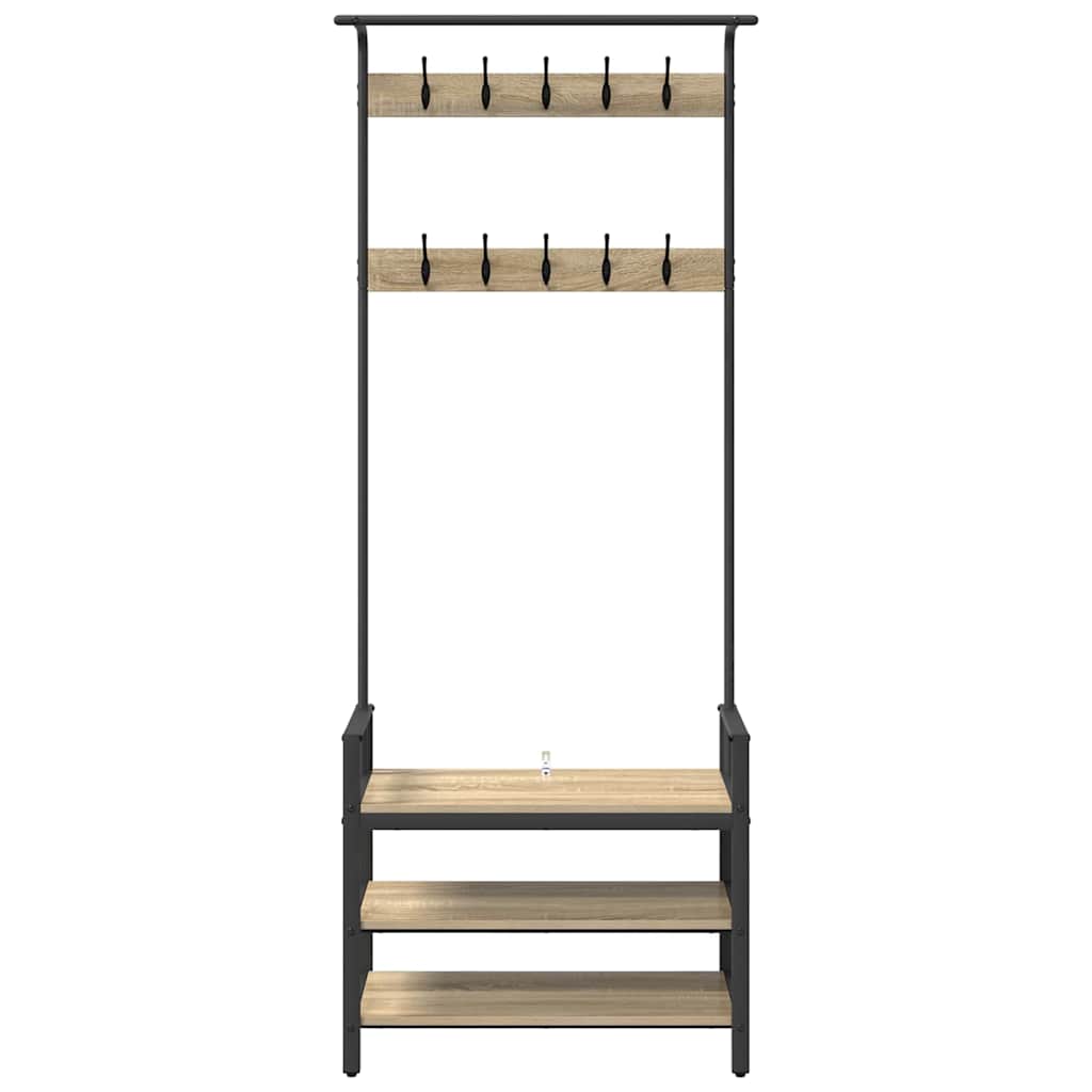 Coat Rack Other Sonoma oak 75 x 34 x 184 cm Engineered wood
