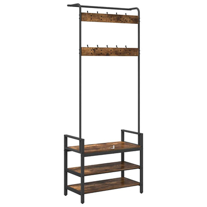 Coat Rack Other Smoked oak 75 x 34 x 184 cm Engineered wood