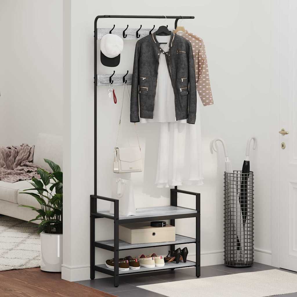 Coat Rack Other Grey sonoma 75 x 34 x 184 cm Engineered wood