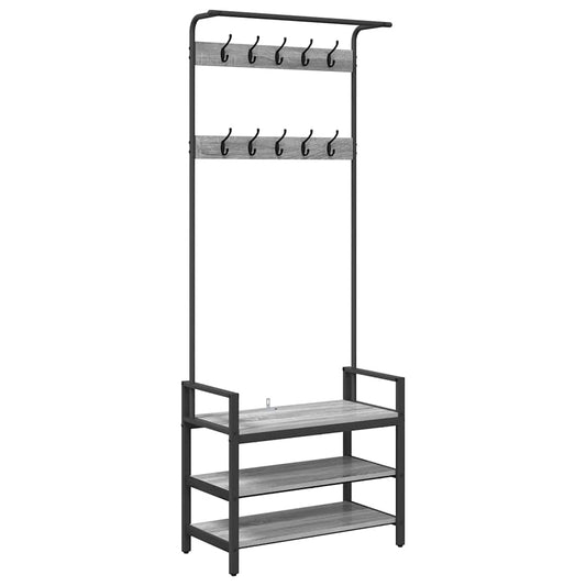 Coat Rack Other Grey sonoma 75 x 34 x 184 cm Engineered wood