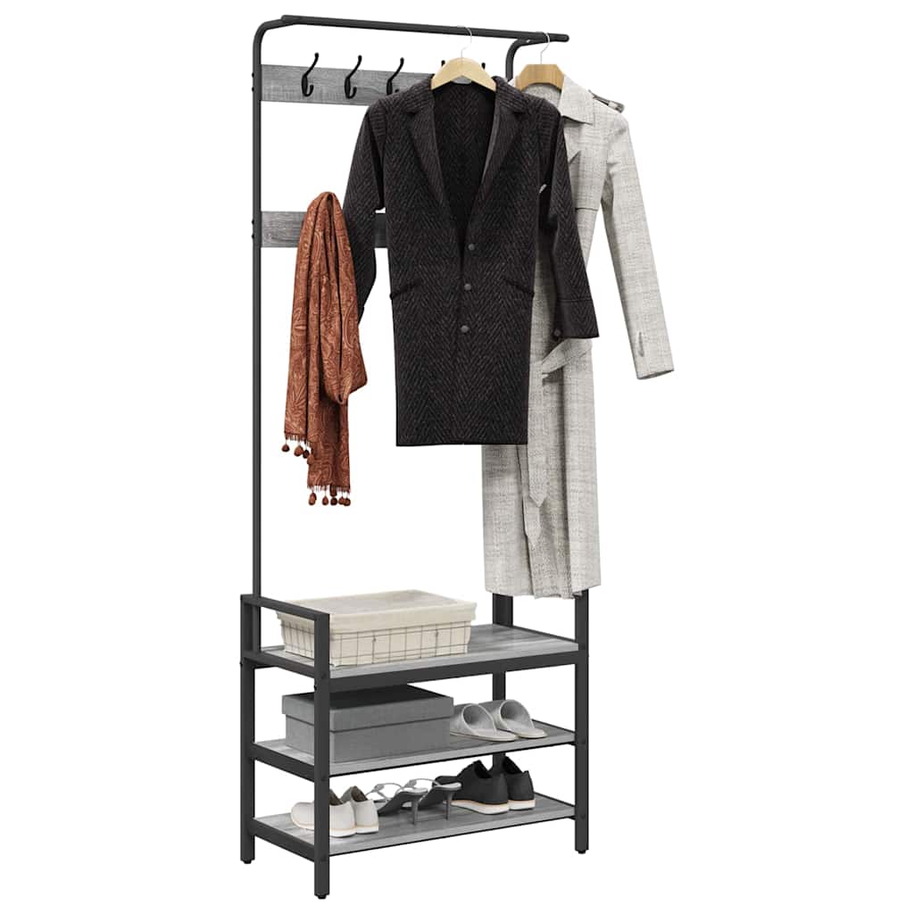 Coat Rack Other Grey sonoma 75 x 34 x 184 cm Engineered wood