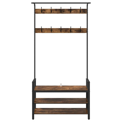 Coat Rack Other Smoked oak 95 x 34 x 184 cm Engineered wood