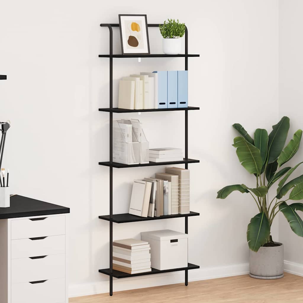 Bookshelf Black Oak 60 x 24 x 168 cm Engineered wood