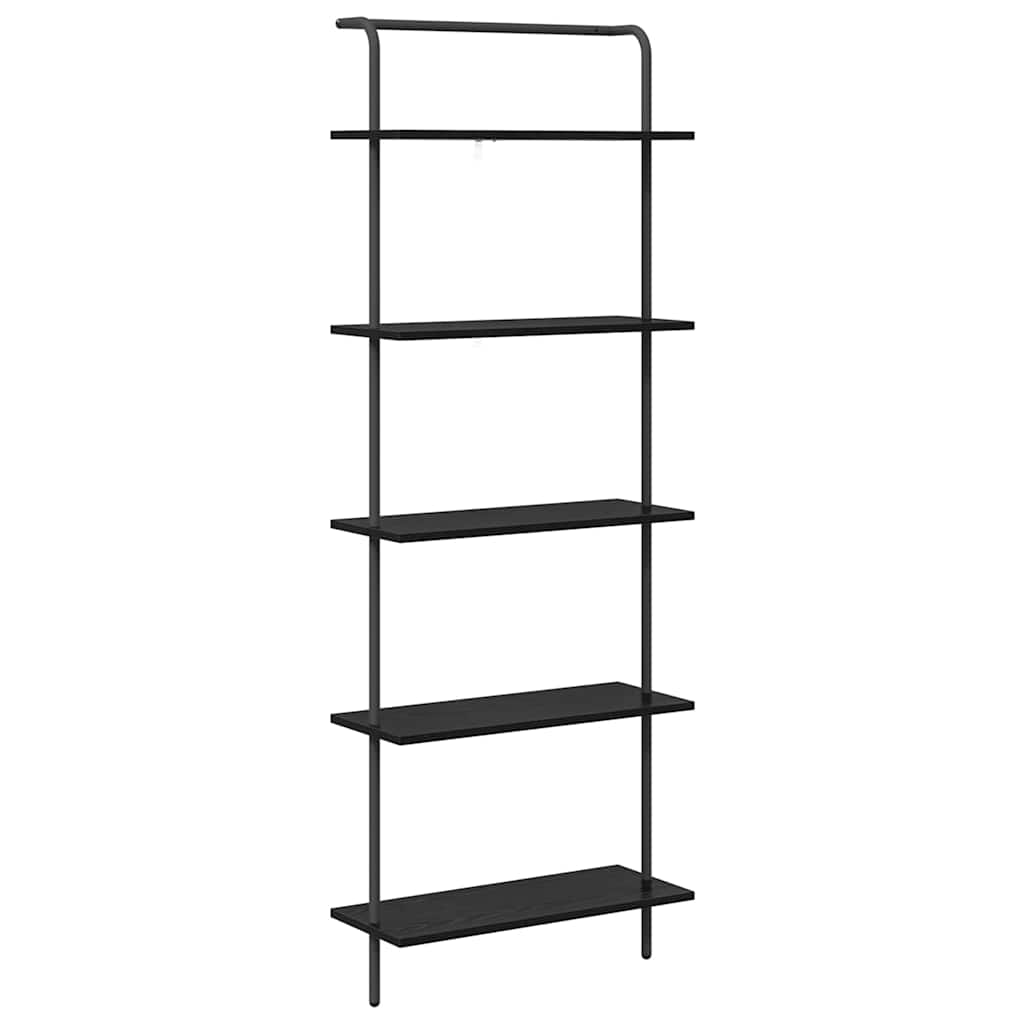 Bookshelf Black Oak 60 x 24 x 168 cm Engineered wood