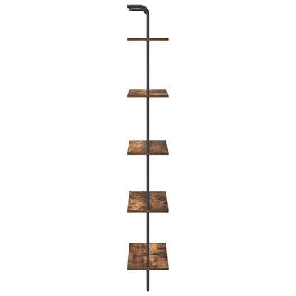 Bookshelf Smoked Oak 60 x 24 x 168 cm Engineered wood