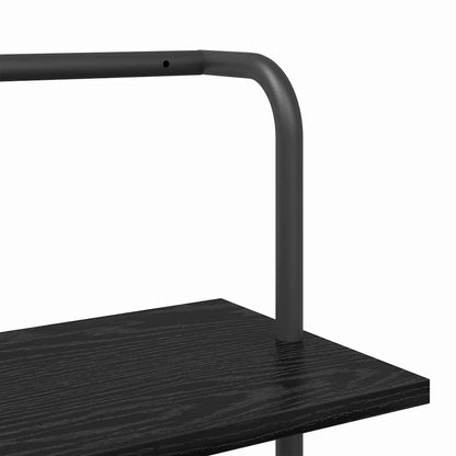 Bookshelf Black Oak 60 x 24 x 203 cm Engineered wood