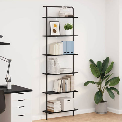 Bookshelf Black Oak 60 x 24 x 203 cm Engineered wood