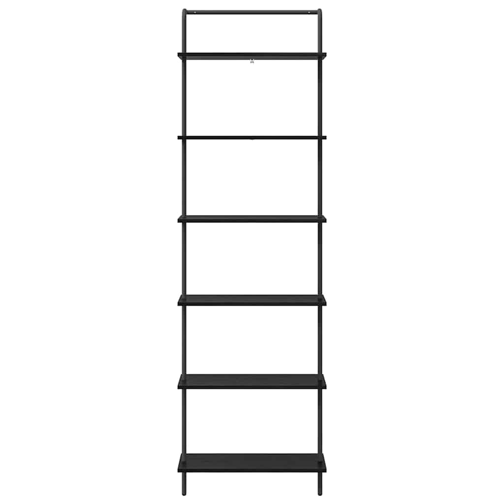 Bookshelf Black Oak 60 x 24 x 203 cm Engineered wood