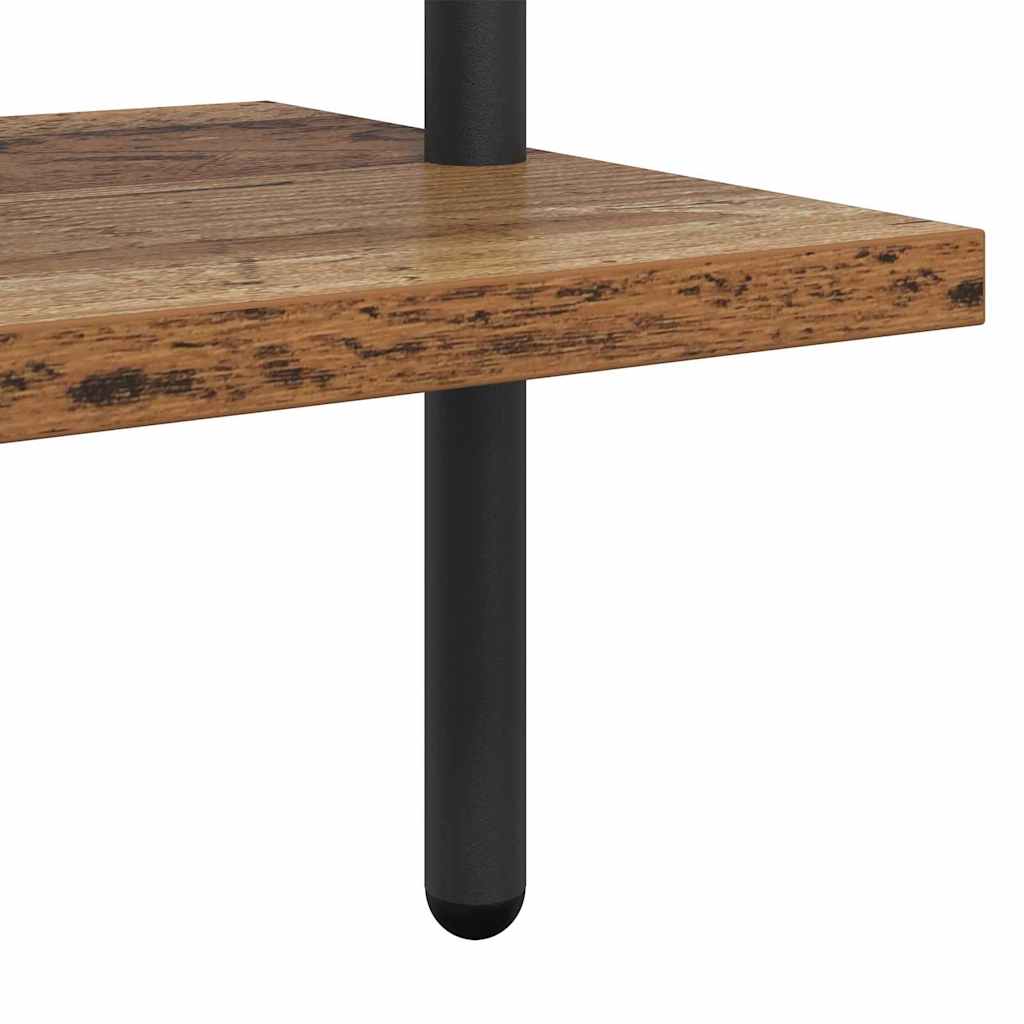 Bookshelf 6-Tier 60 x 24 x 203 cm Engineered wood Old Wood