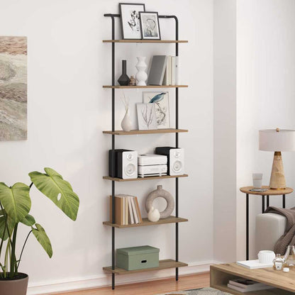 Bookshelf 6-Tier 60 x 24 x 203 cm Engineered wood Artisan Oak