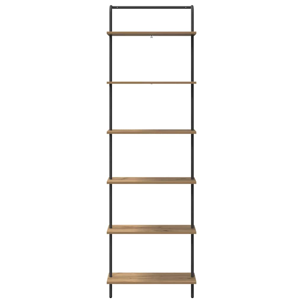 Bookshelf 6-Tier 60 x 24 x 203 cm Engineered wood Artisan Oak